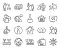 Technology icons set. Included icon as Info, Wifi, Magistrates court signs. Vector