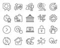 Technology icons set. Included icon as Recovery data, Forward, Best result signs. Vector