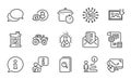 Technology icons set. Included icon as Refresh bitcoin, 5g technology, Computer mouse. Vector
