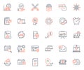 Technology icons set. Included icon as Reload, Update data and Report web elements. For website app. Vector