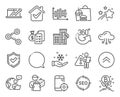 Technology icons set. Included icon as Sales diagram, Seo, Diagram chart signs. Vector