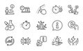 Technology icons set. Included icon as Timer, Bitcoin system, Bitcoin pay. Vector