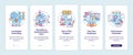 Technology implementation steps onboarding mobile app page screen