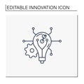 Technology innovation line icon