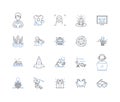 Technology and innovation line icons collection. Disruptive, Futuristic, Cutting-edge, Innovative, Digital, AI