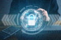 Technology Internet Cyber Secure for Database Privacy, Security Network Protection for Access Information Systems. Data Login