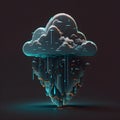 technology of internet of things . big data clouds computing using artificial intelligence AI, climate manipulation