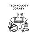 Technology jorney icon vector illustration