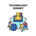 Technology jorney icon vector illustration