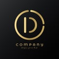 Technology Letter D Logo Design vector Template. Abstract Minimalist Typography Letter D Logo Design