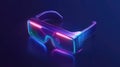 technology lighting up ar glasses Royalty Free Stock Photo