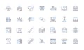 Technology line icons collection. Innovation, Automation, Robotics, Artificial Intelligence, Information, Advancement