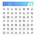 Technology Line Icons Set