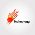 Technology logo design, illustration element Royalty Free Stock Photo