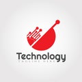 Technology logo design, illustration element Royalty Free Stock Photo