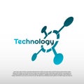 Technology logo design, illustration element-vector Royalty Free Stock Photo