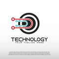 Technology logo design, illustration element-vector Royalty Free Stock Photo