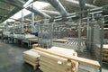 technology of manufacturing of a parquet board. The factory for the production of parquet inside