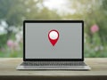 Technology map pointer navigation online concept
