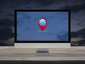 Technology map pointer navigation online concept