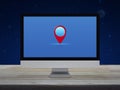 Technology map pointer navigation online concept