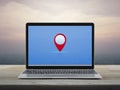 Technology map pointer navigation online concept
