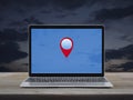 Technology map pointer navigation online concept