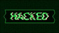 Technology matrix background. Cyber security with falling numbers on screen. Vector binary code. Digital system. Decoding data. Royalty Free Stock Photo
