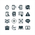 Technology and Mobile App Feature Icons Set Isolated on White Royalty Free Stock Photo