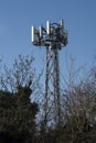 Technology: A mobile phone relay mast, tower. Telecommunication. 5