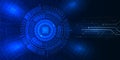 technology modern future background illustration Dark blue background with white dotted lines and lines. Royalty Free Stock Photo