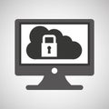 Technology monitor pc cloud security Royalty Free Stock Photo