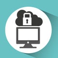 Technology monitor pc cloud security Royalty Free Stock Photo