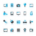 Technology and multimedia devices icons