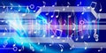 Technology Music Background Banner. technology banner background. vector illustration. Royalty Free Stock Photo