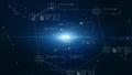 Technology network and data connection. Secure data network and personal information. Cyber security concept