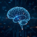 Technology Network Digital Data Flow Artificial Intelligence data analytics processing abstract visualization concept background Royalty Free Stock Photo
