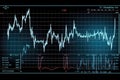 Oscilloscope waveform on its screen. Generative AI