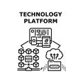 Technology platform icon vector illustration