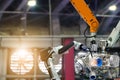 Technology for producing parts with mechanical robot arm