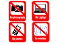 Technology prohibited sign Royalty Free Stock Photo