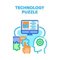 Technology Puzzle Strategy Vector Concept Color