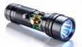 Technology Revealed - Cutaway of an LED Flashlight Royalty Free Stock Photo