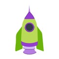 technology rocket toy cartoon vector illustration