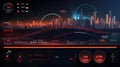 technology route dashboard futuristic