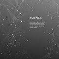 Technology and science background. Polygonal background. Abstract web and nodes. Plexus atom structure. Vector Royalty Free Stock Photo