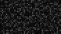 Technology science binary digits on black backdrop texture of technology background for programming code, encryption, and cyber Royalty Free Stock Photo