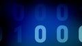 Binary numbers on blue technology background, digital communication, and cyber security in world of binary system and computer Royalty Free Stock Photo