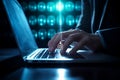 Technology security system and prevent hacker concept Royalty Free Stock Photo