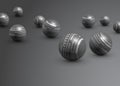 Technology silver balls abstract gray background